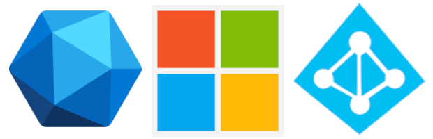 Decorative title image of Microsoft, Graph, and Azure AD logos 