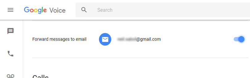 Google Voice forward messages to GMail