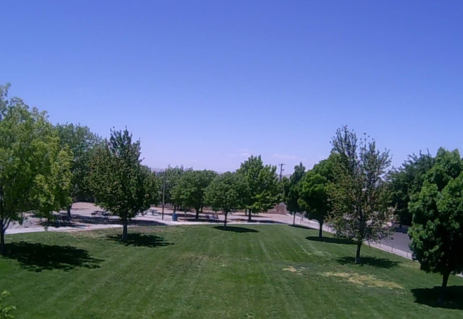 Bel-Air park in Albuquerque, NM, facing west, photographed with the standard Holystone F181G camera