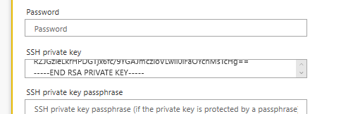 MS Power Automate (Flow) SSH private key field on SFTP connection, with example key pasted