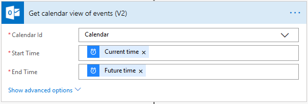 MS Power Automate (Flow) Action: Get event (V2)