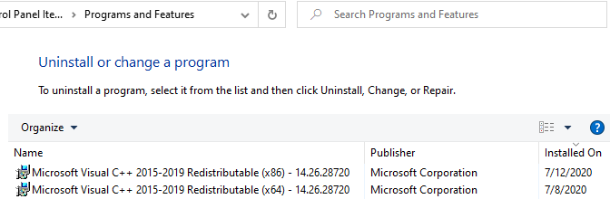 install visual c++ redistributable for visual studio 2015