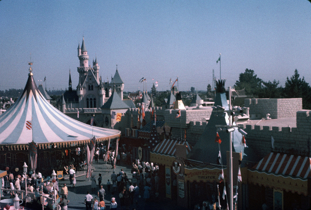 King Arthur Carrousel and Cinderella Castle (from Skyway)