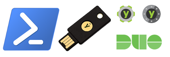 Title image of YubiKey and Powershell logos